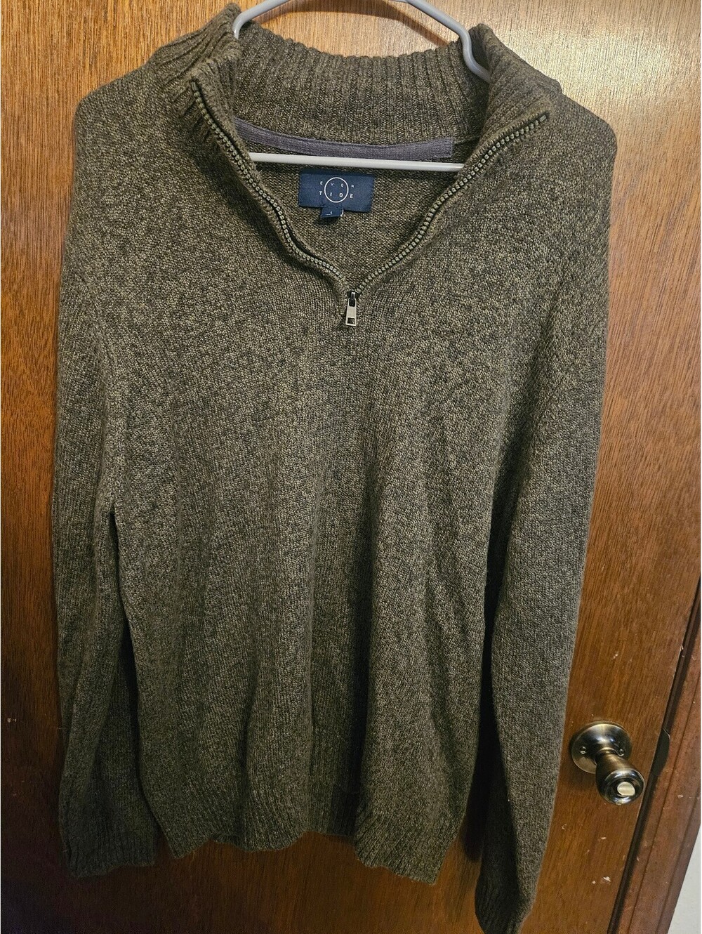 Even Tide Half-Zip Wool Sweater, Large